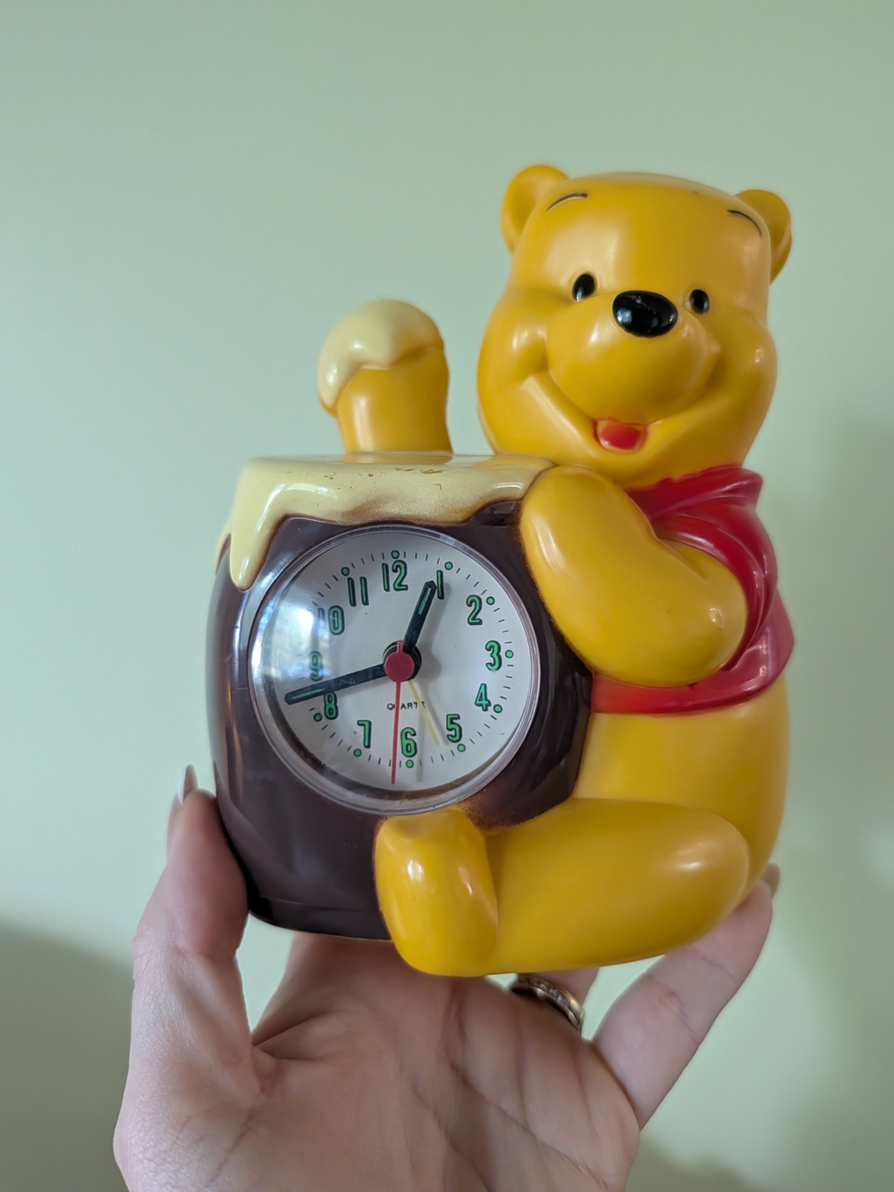 Winnie the Pooh Yellow Honey Pot Table Clock - Decorative Home Accent